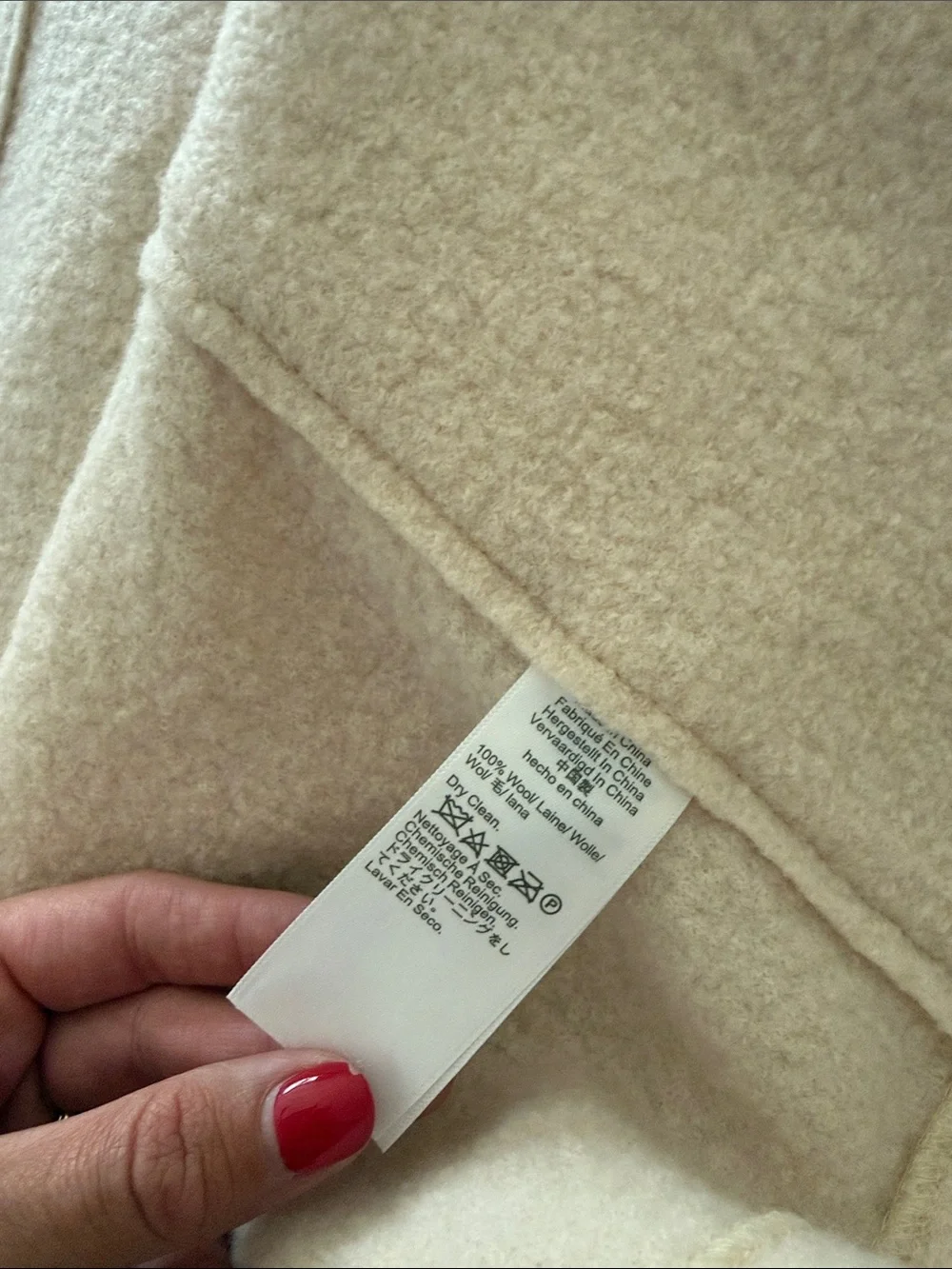 J. Crew Italian 100% wool J Crew Daphne Topcoat ivory peacoat like new - Picture 6 of 10